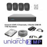 UNIARCH HDCVI KITS 2MP 4CH 4CAMERAS 1TB HDD