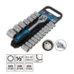Fixtec 19pcs 1/2" Socket Set
