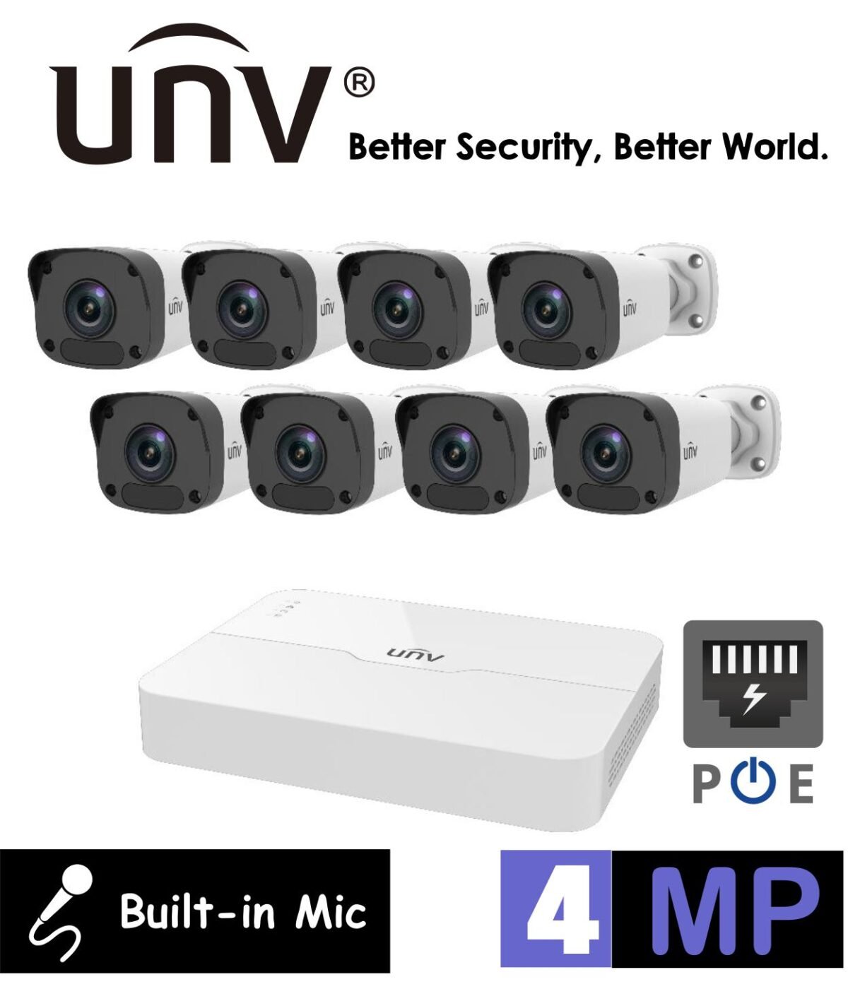 UNV 4MP 8 Channel IP CCTV Kit – 8 Cameras – Inovus Partner Portal