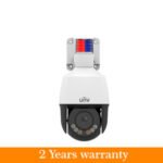 UNV 5MP LightHunter Active Deterrence Mini PTZ Camera 50M IR (10M color night Vision), 2 Way Audio & Voice Alert