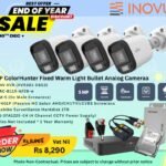 UNV 5MP ColorHunter Mini Bullet Analog Camera + XVR 8-ch+ DC Male Screwless + 8MP Passive HD Transceiver + Toshiba 2TB Hard Disk + 4 Channel CCTV Power Supply