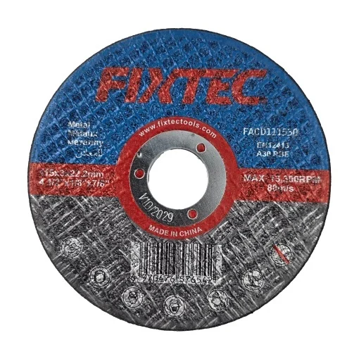 disc-abraziv-fixtec-facd111530-111-mm-granulatie-30~33917 FIXTEC ABRASIVE CUTTING DISC115*3*22.2MM - Image 1